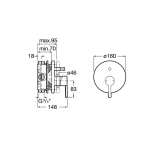 Смеситель Roca Naia ванна/душ, черный глянец 5A0B96CN0