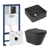 Комплект инсталляции GROHE Solido 38811KF0 с унитазом Aqueduto CONE CONT2140 и раковиной Aqueduto ESPIRAL ESP0340 (NW0572)