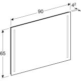 Зеркало с подсветкой Geberit Option basic 90 см, белый, 500.589.00.1