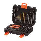 Набор (сверла по бетону, металлу, дереву, биты-головки 6-гранные, зенкер, керн) BLACK+DECKER A7188