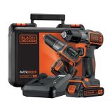 Аккумуляторная дрель-шуруповерт BLACK+DECKER ASD18KB, 18.0 В, 2 Li-Ion аккумулятора 1.5 Ач, зарядное устройство