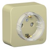 Розетка с заземляющим контактом и шторками (компакт) с изолирующей пластиной 16А 250В Systeme Electric (Schneider Electric) Blanca BLNRA111117, Бежевый
