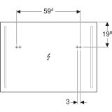 Зеркало с подсветкой Geberit Option basic 90 см, белый, 500.589.00.1