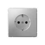 Розетка Systeme Electric (Schneider Electric) ArtGallery с заземлением, со шторками, 16А, алюминий, GAL000345