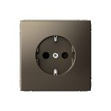 Розетка Systeme Electric (Schneider Electric) ArtGallery с заземлением, со шторками, 16А, мокко, GAL000645