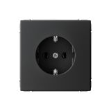 Розетка Systeme Electric (Schneider Electric) ArtGallery с заземлением, 16А, карбон, GAL001043