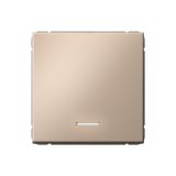 Выключатель 1-клавишный с подсветкой Systeme Electric (Schneider Electric) ArtGallery, 10А, песочный, GAL001213