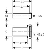 Подсоединительный комплект Geberit длина 18,5 см, 152.404.46.1