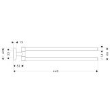 Держатель для полотенец hansgrohe Logis двойной, поворотный 40512000, хром