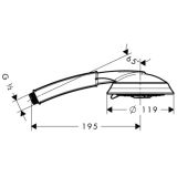 Ручной душ hansgrohe Raindance Classic 100 3jet 28548090, хром/под золото