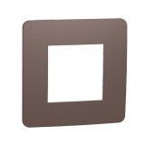 Рамка 1-постовая Unica Studio Color Schneider Electric ШОКОЛАД/белый NU280216