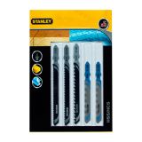 Набор пилок для лобзика по дереву и металлу STANLEY STA27030, 5 шт.