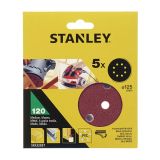 Шлифкруг STANLEY STA32037, 125 мм, 120G для ЭШМ 5шт