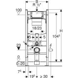 Инсталляция Geberit Duofix для подвесного унитаза 112 см, синий, 111.362.00.5