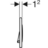 Клавиша смыва Geberit Sigma20, лакированный матовый хром, 115.882.JQ.1