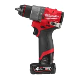 Аккумуляторная дрель-шуруповерт Milwaukee M12 FPD2-402X, 1550 об/мин, 22500 уд/мин, с 2 АКБ 4 Ач и ЗУ, в кейсе, 4933479869