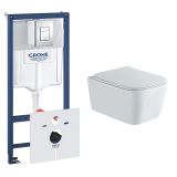 Комплект инсталляции GROHE 38775001 с унитазом Aquatek ЛИБРА New и сиденьем с микролифтом (NW0147/S)