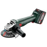 Аккумуляторная угловая шлифмашина Metabo W 18 L 9-125 Quick, 18 В, 125 мм, 8500 об/мин, c 2 АКБ 5.2 Ач и ЗУ, в кейсе, 602249650