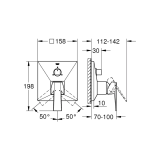 Внешняя часть смесителя для ванны GROHE Allure Brilliant с переключателем на 3 положения, хром (24099000)