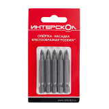 Бита ИНТЕРСКОЛ PZ1, 50 мм, HEX, 5 шт. (2040405000010)