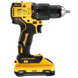 Аккумуляторная ударная дрель-шуруповерт DEWALT DCD709L2T, 18 В, 1650 об/мин, 28050 уд/мин, с 2 АКБ 3 Ач и ЗУ, в кейсе TSTAK (DCD709L2T-QW)