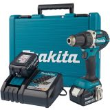 Аккумуляторная дрель-шуруповерт Makita, 18 В, 2000 об/мин, c 2 АКБ 4 Ач и ЗУ, в кейсе, DDF484RME