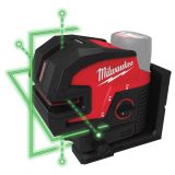 Аккумуляторный лазерный нивелир Milwaukee M12 CLL4P-0C, в кейсе, 4933479202