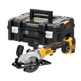 Аккумуляторная дисковая пила DEWALT DCS571P2, 18 В, 115 мм, 4400 об/мин, с 2 АКБ 5 Ач и ЗУ, в кейсе TSTAK (DCS571P2-QW)