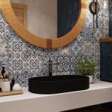 Раковина накладная Aqueduto ESPIRAL, овальная 390*600, черный матовый (ESP0240)