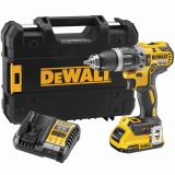 Ударная дрель-шуруповерт DEWALT DCD796D1T, 18 В, 2000 об/мин, 34000 уд/мин, с АКБ 2 Ач и ЗУ, в кейсе TSTAK (DCD796D1NT-XJ)