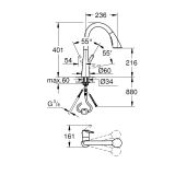 Смеситель для кухни GROHE Zedra с вытяжным душем 3jet, суперсталь (32294DC2)