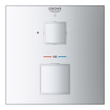 Внешняя часть термостата для душа GROHE Grohtherm Cube на 1 потребителя, хром (24153000)