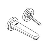 Внешняя часть смесителя для раковины GROHE Eurodisc Joy на 2 отверстия, M-Size, хром (19968000)