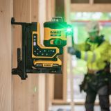 Аккумуляторный лазерный нивелир DEWALT DCLE34035B, 18 В, зеленый луч, 80 м, без АКБ и ЗУ, в кейсе (DCLE34035B-XJ)