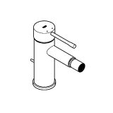 Смеситель для биде GROHE Essence с донным клапаном, суперсталь (24178DC1)