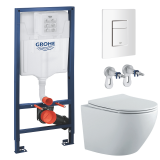 Комплект инсталляции GROHE Rapid SL 38772SH0 с унитазом Aquatek ЕВРОПА AQ1901-MW и сиденьем с микролифтом (NW0253)
