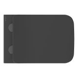 Унитаз подвесной Aqueduto ESTETA 520*370 безободковый, сиденье с микролифтом, черный матовый (EST0140)