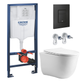Комплект инсталляции GROHE Solido 38811KF0 с унитазом Aquatek КЛАССИК AQ1112T-00 и сиденьем с микролифтом (NW0262)