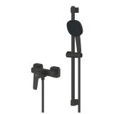 Смеситель для душа GROHE Cubeo с душевым гарнитуром, матовый черный (1018252430)