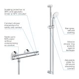 Термостат для душа GROHE Grohtherm 500 с душевым гарнитуром, хром (34797000)