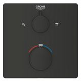 Внешняя часть термостата для душа GROHE Grohtherm на 2 потребителя, матовый черный (1022092430)