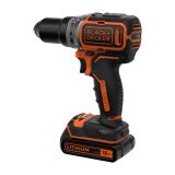 Аккумуляторная бесщеточная дрель-шуруповерт BLACK+DECKER BL186KB, 18.0 В, 2 Li-Ion аккумулятора 1.5 Ач