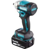 Аккумуляторный ударный гайковерт Makita, 500 Нм, 3200 об/мин, 4000 уд/мин, с 2 АКБ 5 Ач и ЗУ, в кейсе MakPac, DTW302RTJ