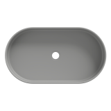 Раковина накладная Aqueduto ESPIRAL, овальная 390*600, серый матовый (ESP0230)