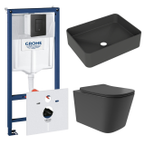 Комплект инсталляции GROHE Solido 38811KF0 с унитазом Aqueduto MACIO Plus MACТ0240 и раковиной Aqueduto ESPIRAL ESP0440 (NW0515)