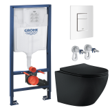 Комплект инсталляции GROHE Rapid SL 38772SH0 с унитазом Aquatek ЕВРОПА AQ1901-MB и сиденьем с микролифтом (NW0254)