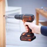 Аккумуляторная дрель-шуруповерт BLACK+DECKER BDCD18K, 650 об/мин, 10.3/30 Нм, ЗУ