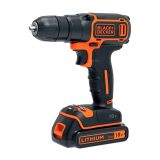 Аккумуляторная дрель-шуруповерт BLACK+DECKER BDCD18K, 650 об/мин, 10.3/30 Нм, ЗУ