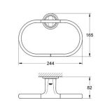 Кольцо для полотенца GROHE Ondus, черный бархат (40379KS0)