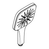 Ручной душ GROHE Rainshower SmartActive 130 Cube, 9,5 л/мин, 3 режима, хром (26582000)